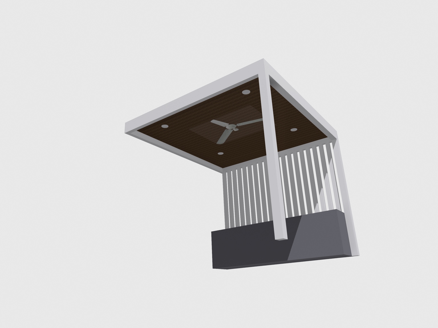 Custom cantilever pergola 3D design concept