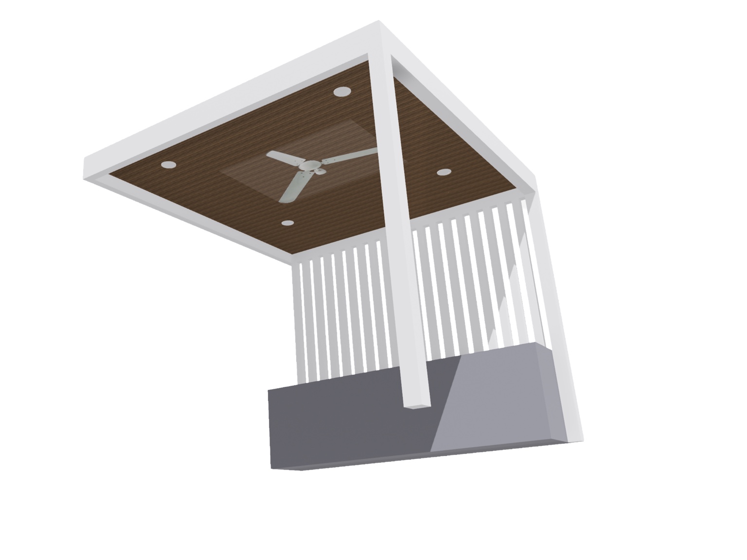 Alternative view of a custom pergola 3D concept