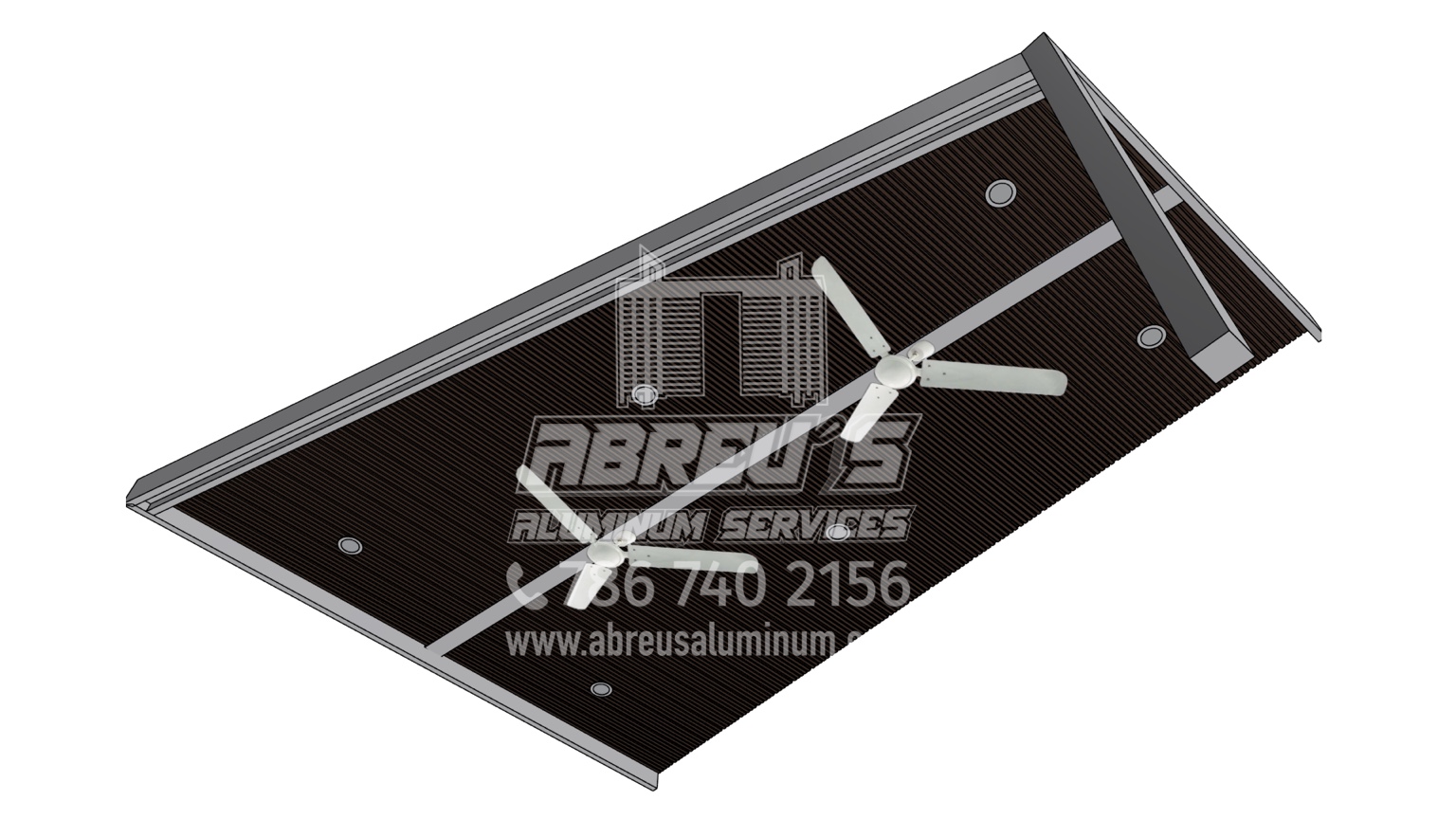 Branded 3D roof concept by Abreu's Aluminum Services